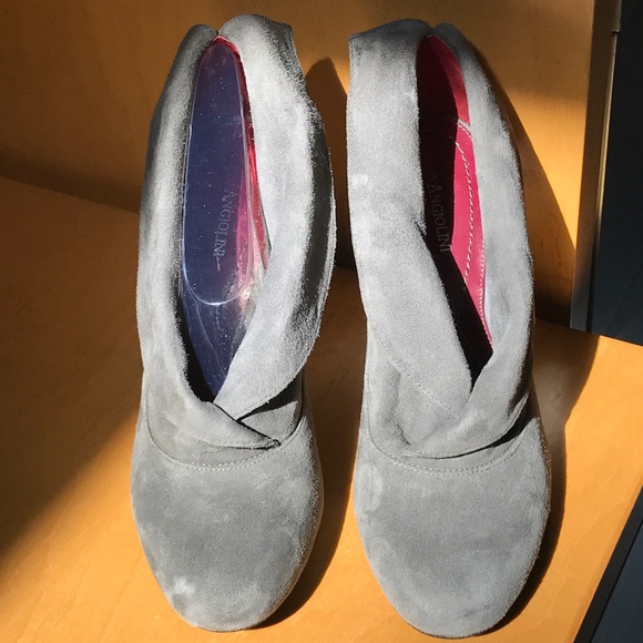 Enzo Angiolini™ Gray Suede Booties - Picture 2 of 7